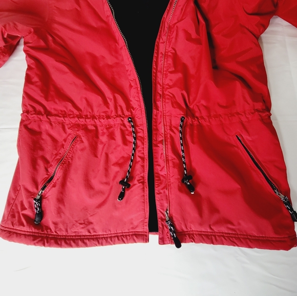 Outdoor Exchange Retro 90's Red Hooded Parka Winter Coat Jacket Men's Size Lg - Picture 6 of 16